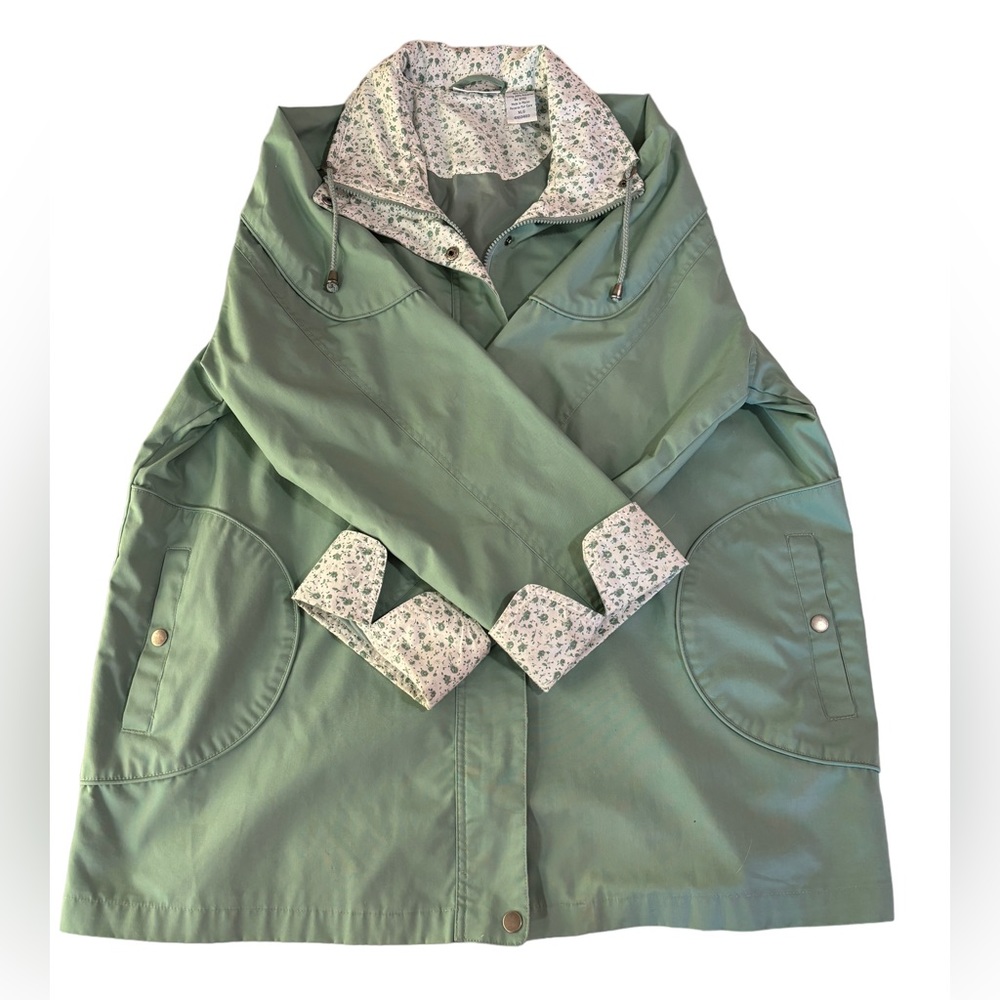 XL Floral Green Vintage Oversized Jacket